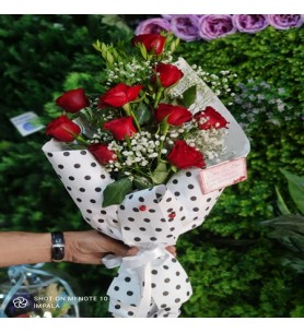 Kırmızı Gül Buketi 10 Adet